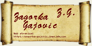 Zagorka Gajović vizit kartica